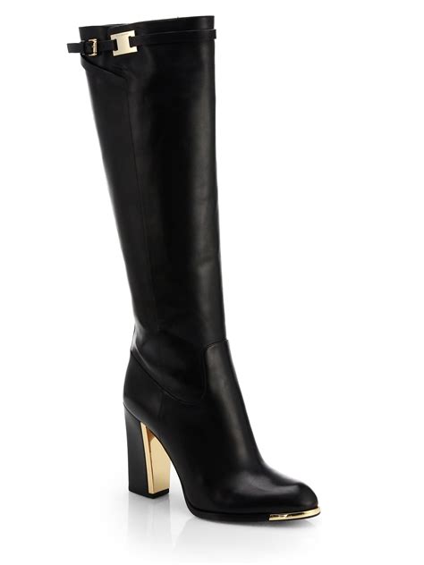 michael kors leather over the knee boots|Michael Kors knee high boots.